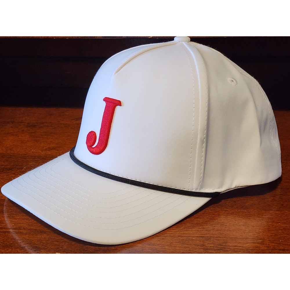 Justin Boots Baseball Cap White Hat Brand New Never Worn! Adjustable Red J Logo
